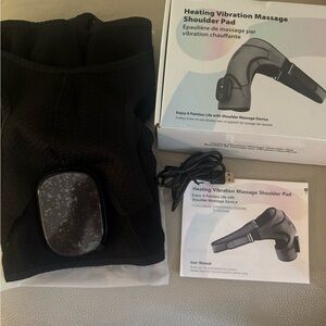Heating Vibration Massage Shoulder Pad - Black